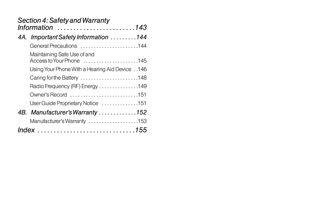 LG Electronics LX370 manual Index 