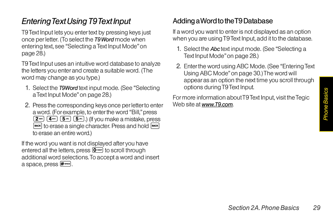 LG Electronics LX400 manual EnteringTextUsingT9TextInput, AddingaWordtotheT9Database 