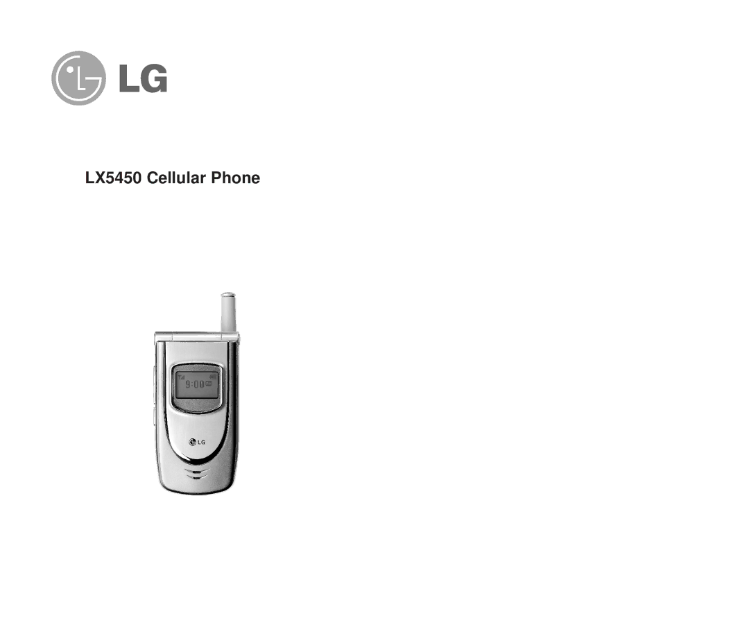 LG Electronics manual LX5450 Cellular Phone 