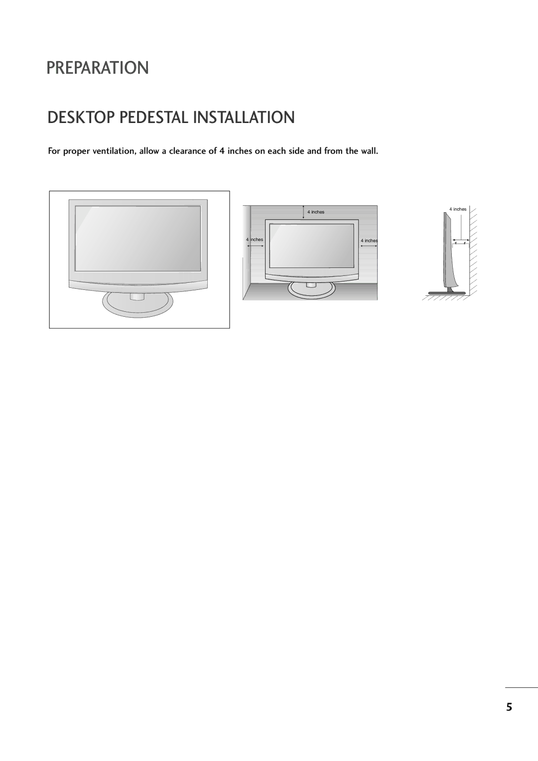 LG Electronics M2394D, M2794D owner manual Desktop Pedestal Installation 