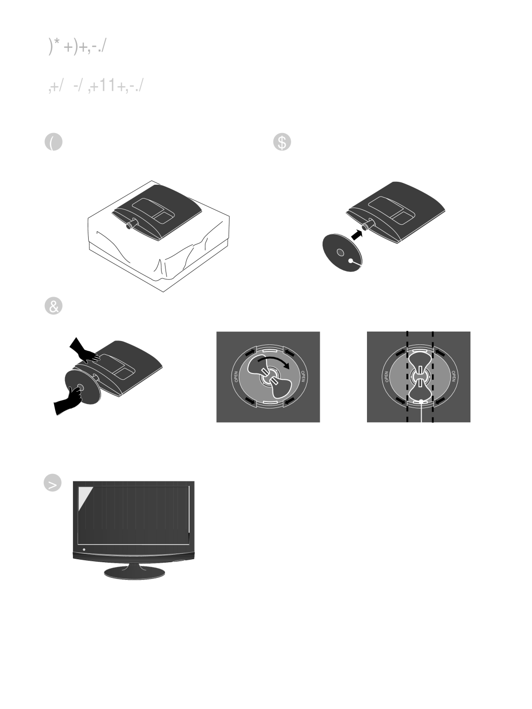 LG Electronics M2262DP, M2762DP, M2362DP owner manual Stand Installation, Stand Base Lock 