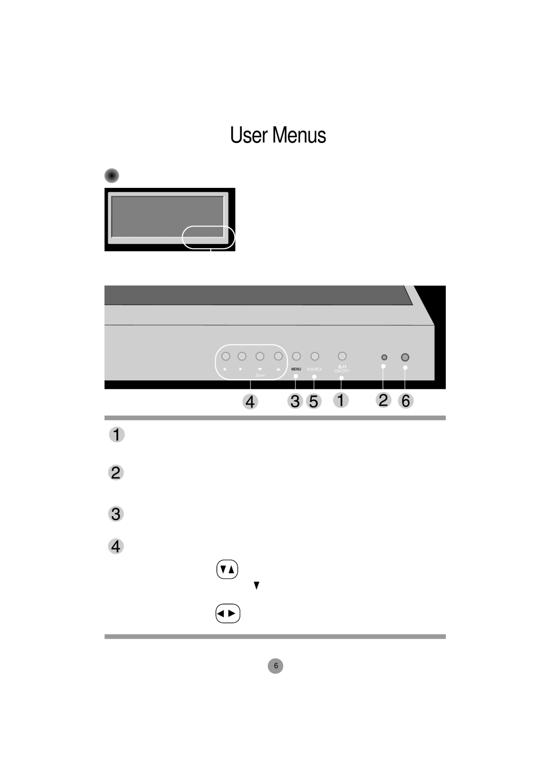 LG Electronics M3800S, M2900S manual User Menus, Screen Adjustment options 