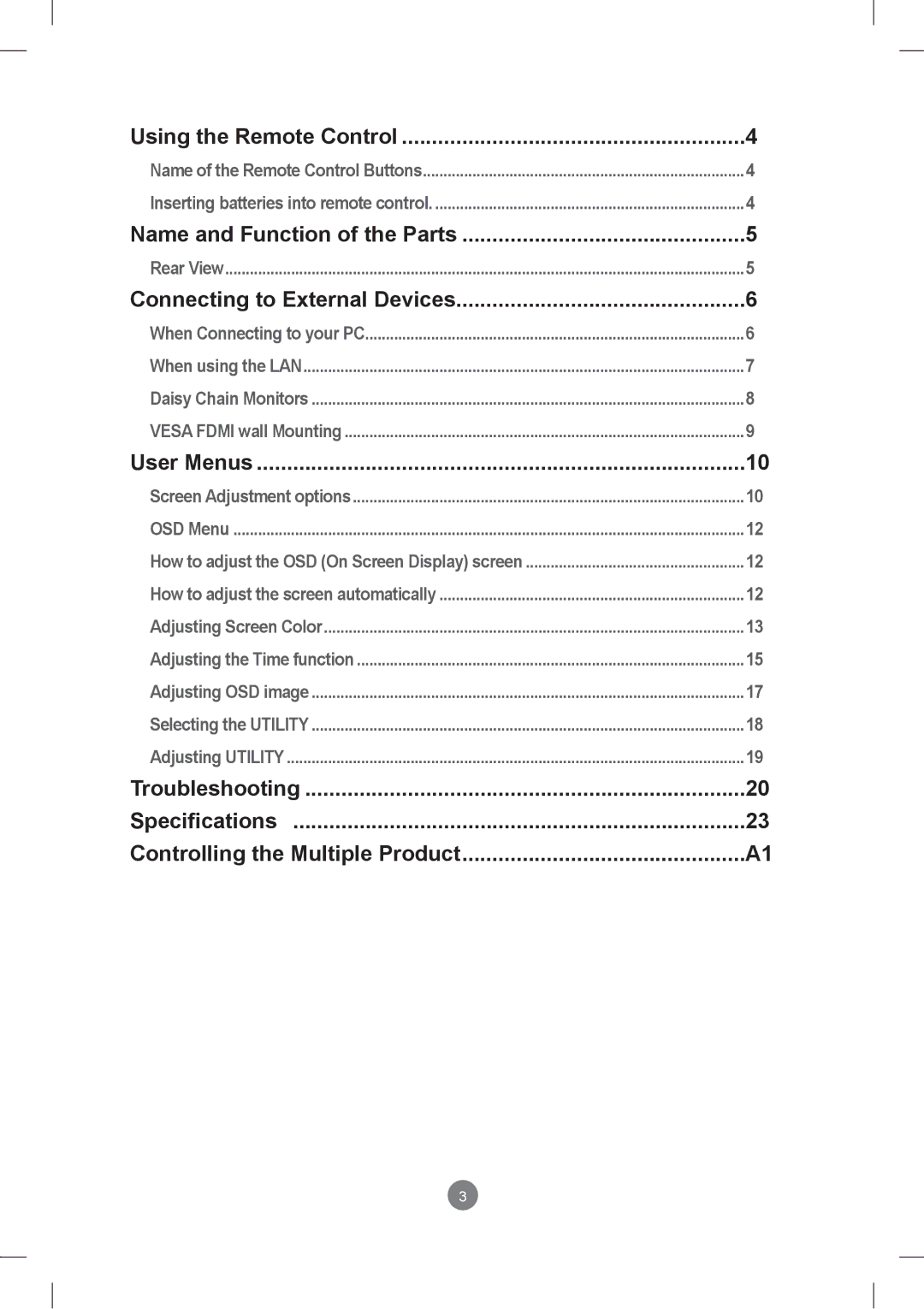 LG Electronics M3801S, M2901S owner manual Using the Remote Control 