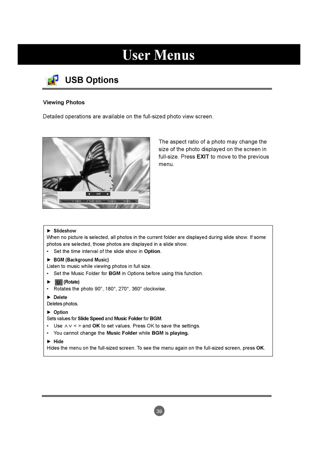 LG Electronics M4716C owner manual Viewing Photos 