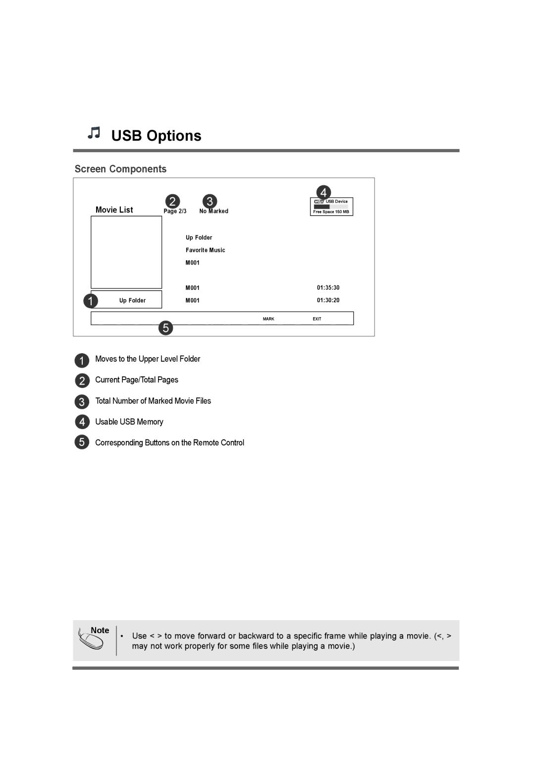 LG Electronics M4716C owner manual Movie List 