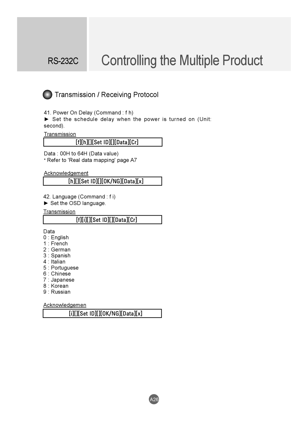 LG Electronics M4720C, M5520C owner manual A26 