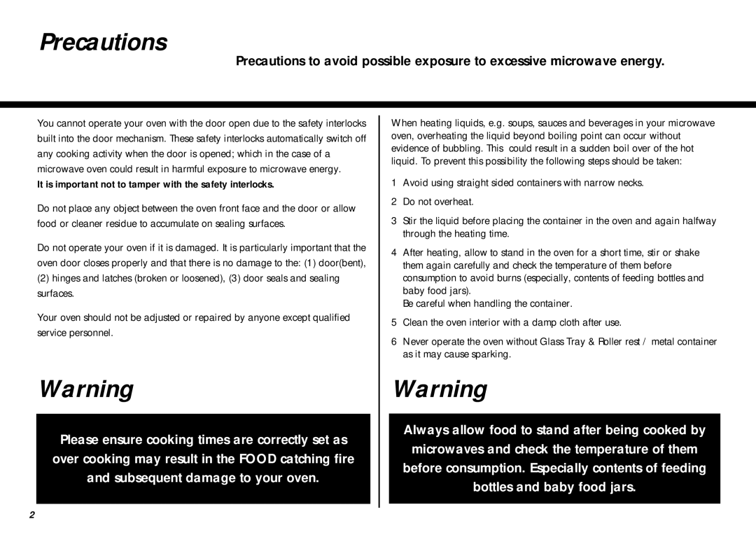 LG Electronics MB-387W owner manual Precautions 