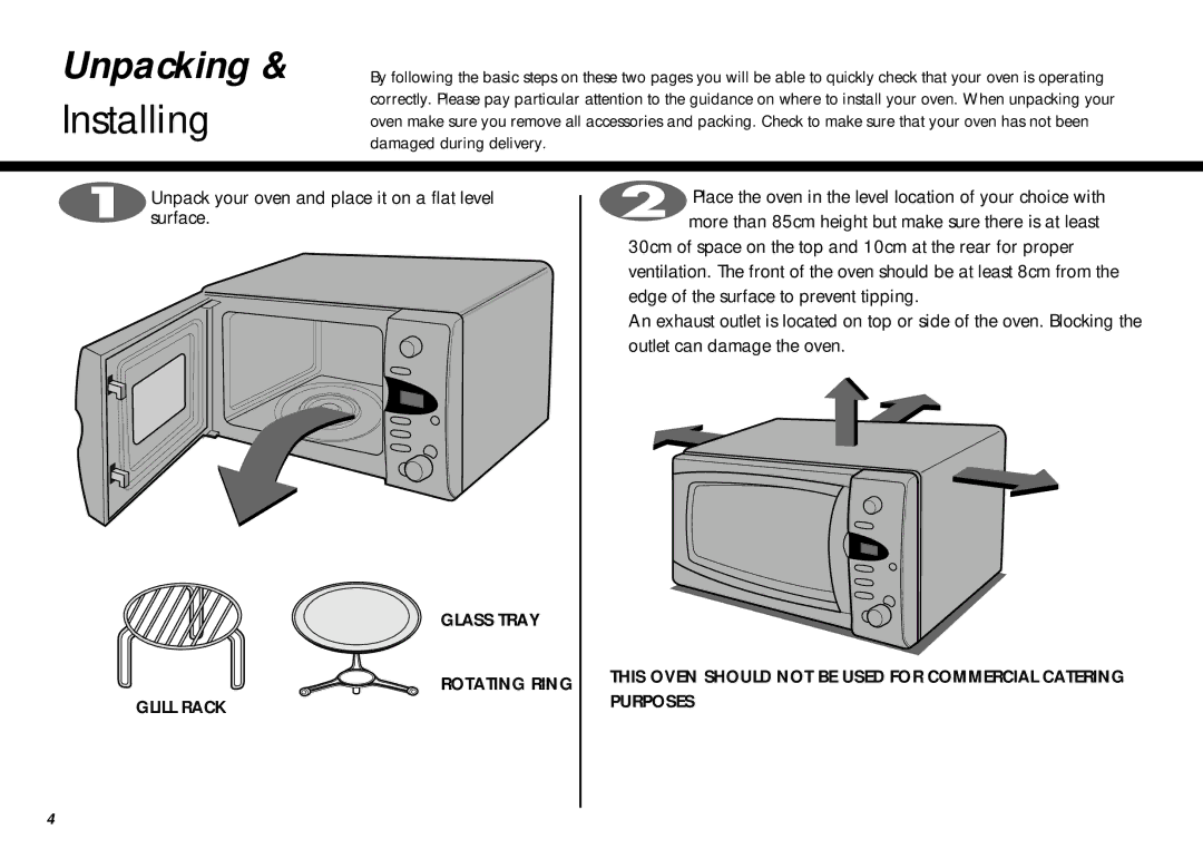 LG Electronics MB-387W owner manual Unpacking, Installing 