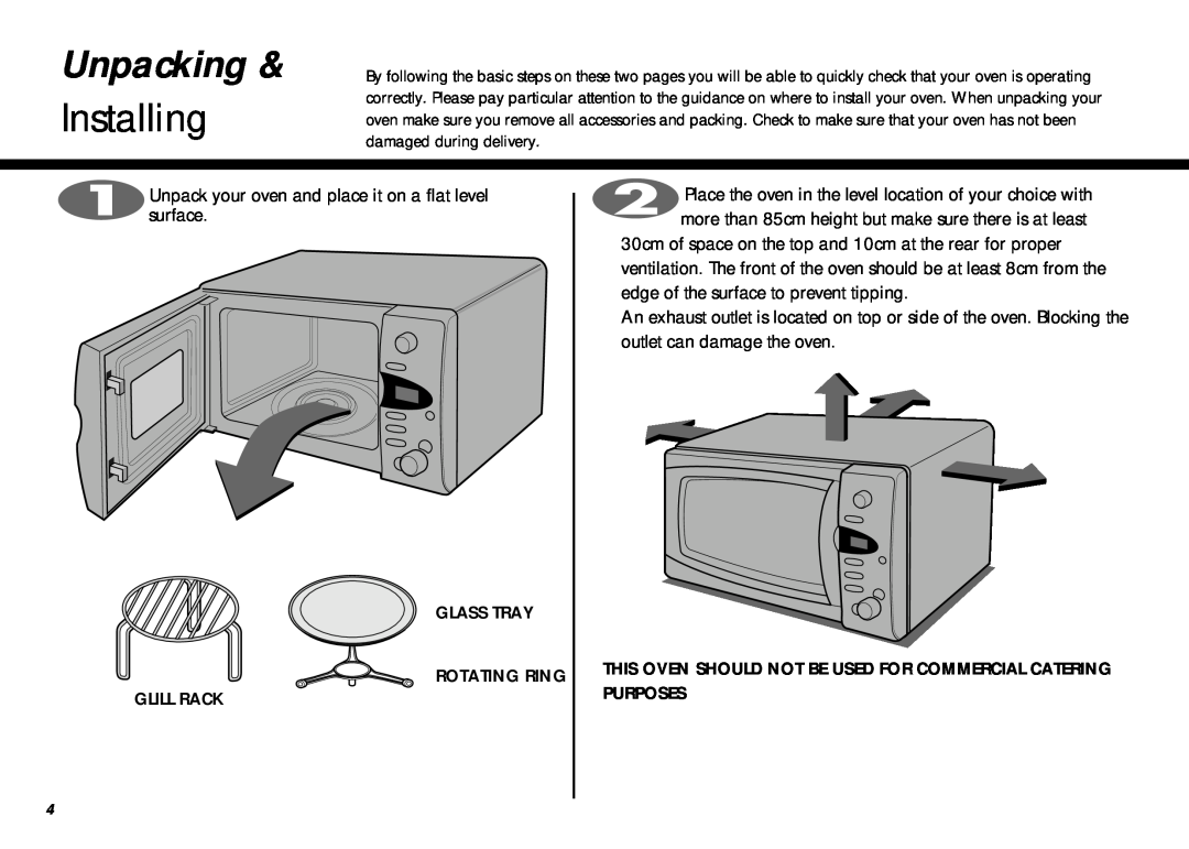 LG Electronics MB-387W owner manual Unpacking, Installing 