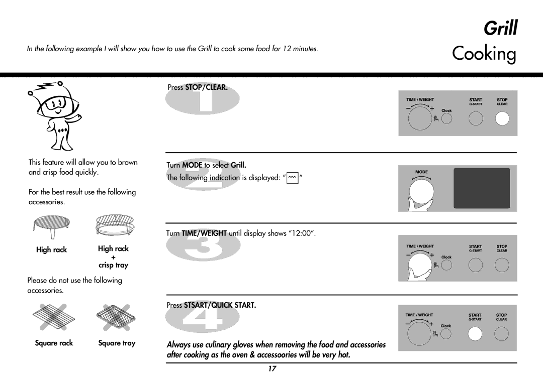 LG Electronics MC8088HL, MC8088HR owner manual Grill, Cooking 