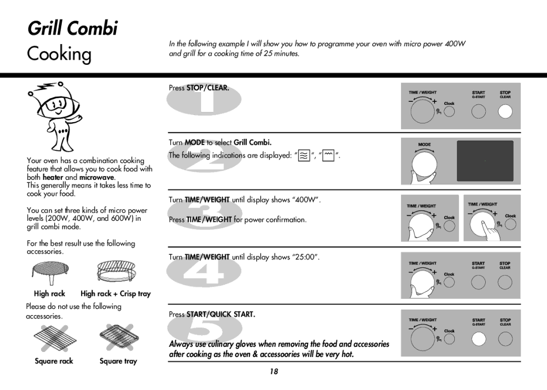 LG Electronics MC8088HR, MC8088HL owner manual Grill Combi 