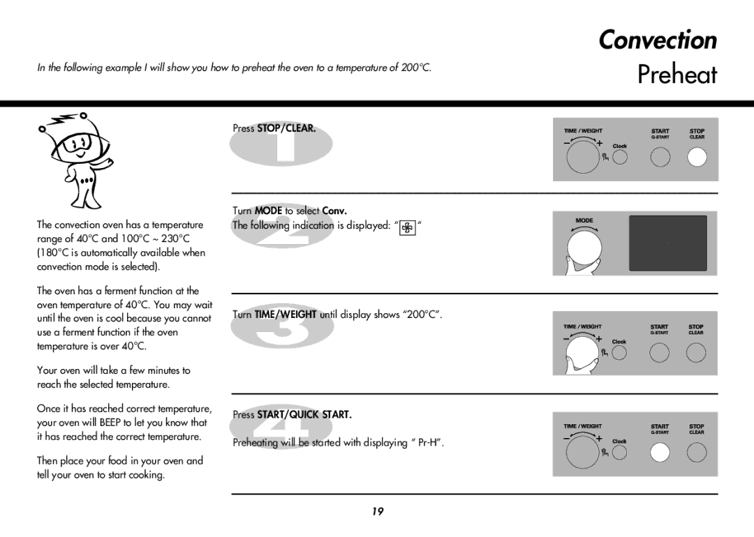 LG Electronics MC8088HL, MC8088HR owner manual Convection, Preheat 