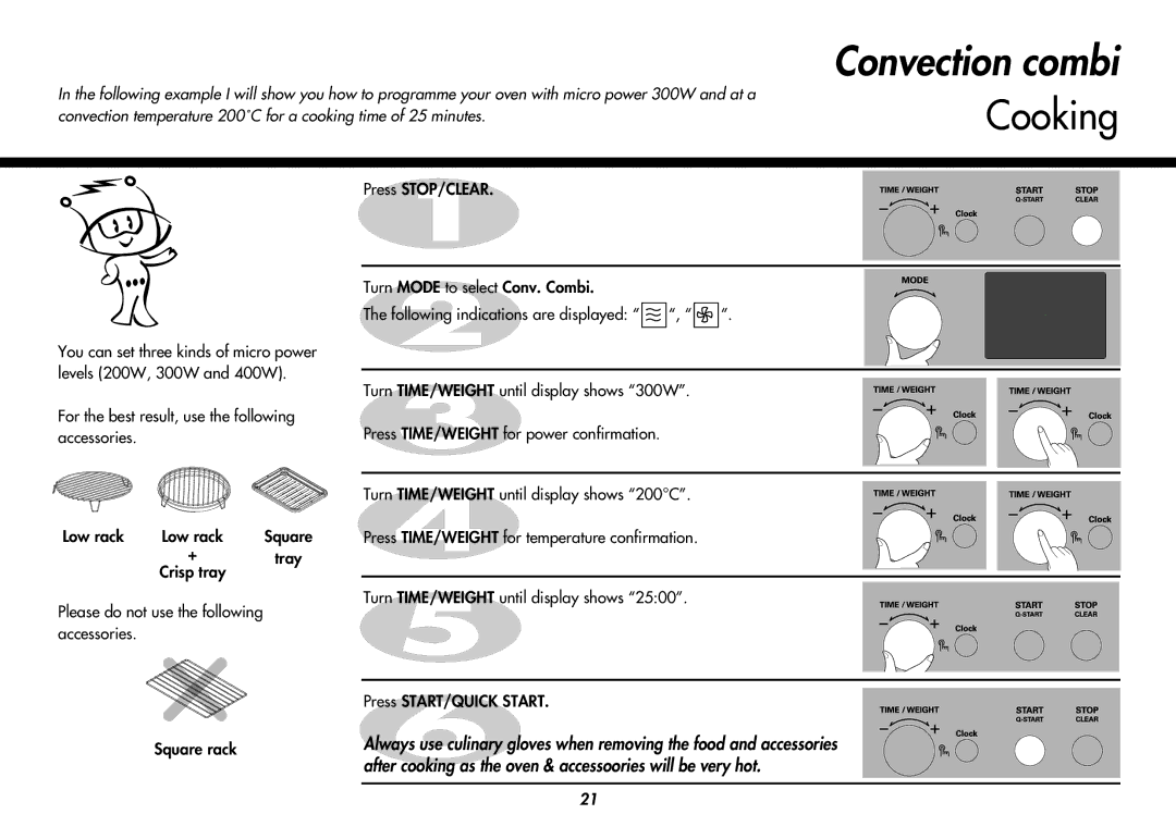 LG Electronics MC8088HL, MC8088HR owner manual Convection combi, Cooking 