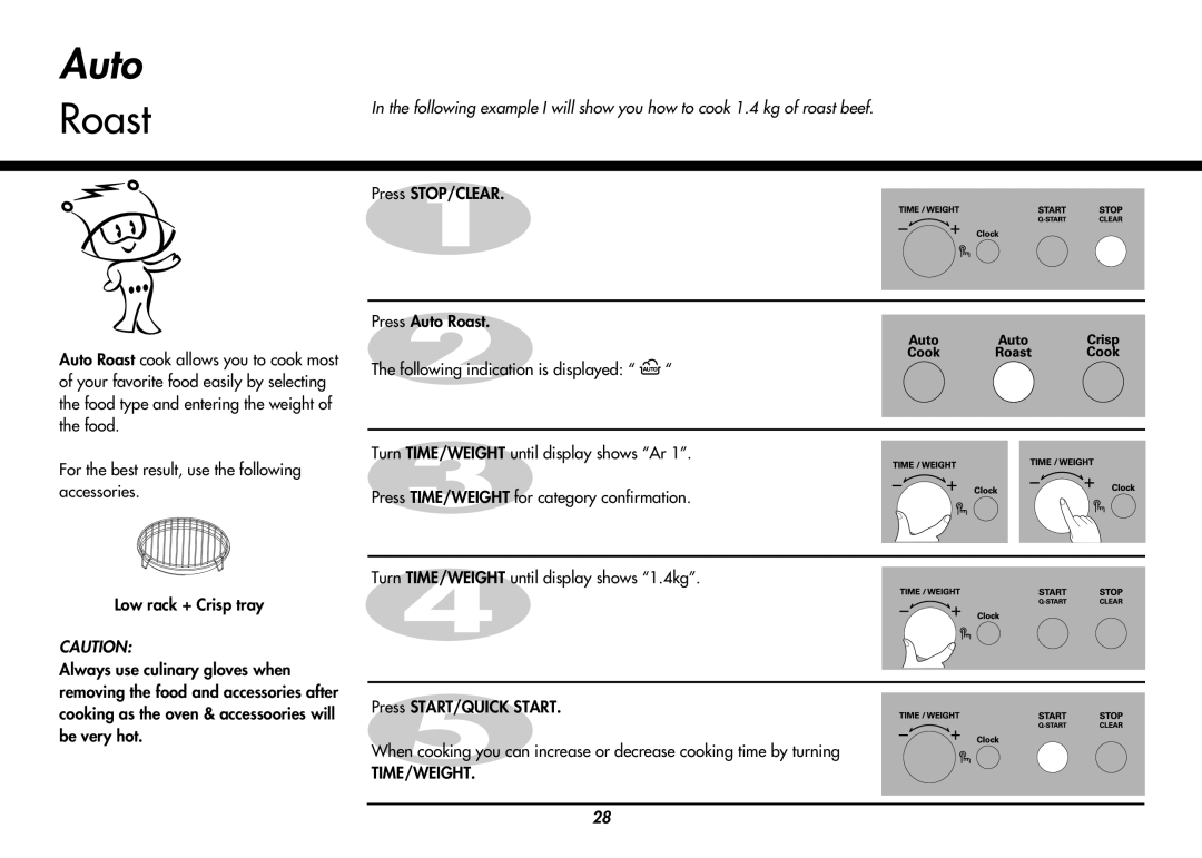 LG Electronics MC8088HR, MC8088HL owner manual Auto, Roast 