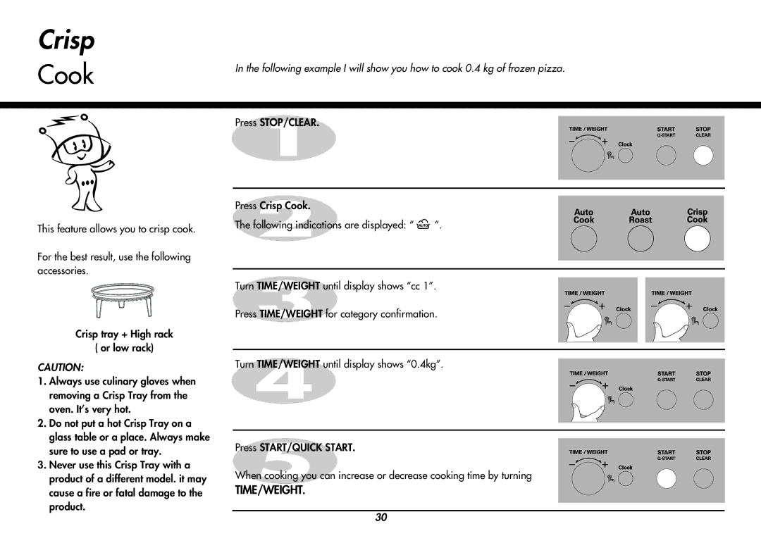 LG Electronics MC8088HR, MC8088HL owner manual Crisp, Cook 