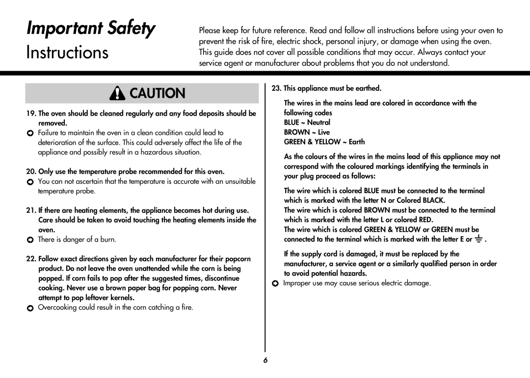 LG Electronics MC8088HR, MC8088HL owner manual Oven There is danger of a burn 