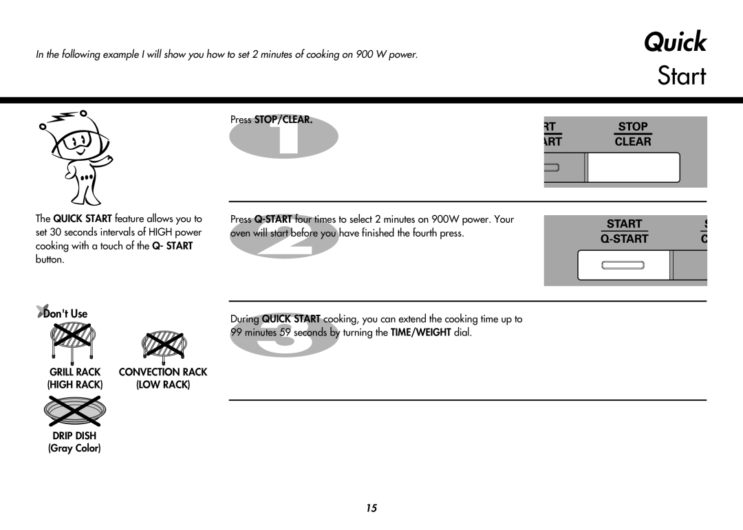 LG Electronics MC9280XC owner manual Quick, Start 