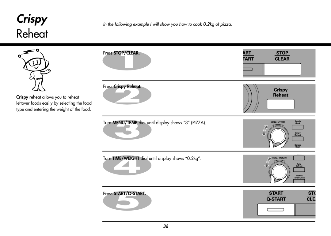 LG Electronics MC9280XC owner manual Crispy, Reheat 