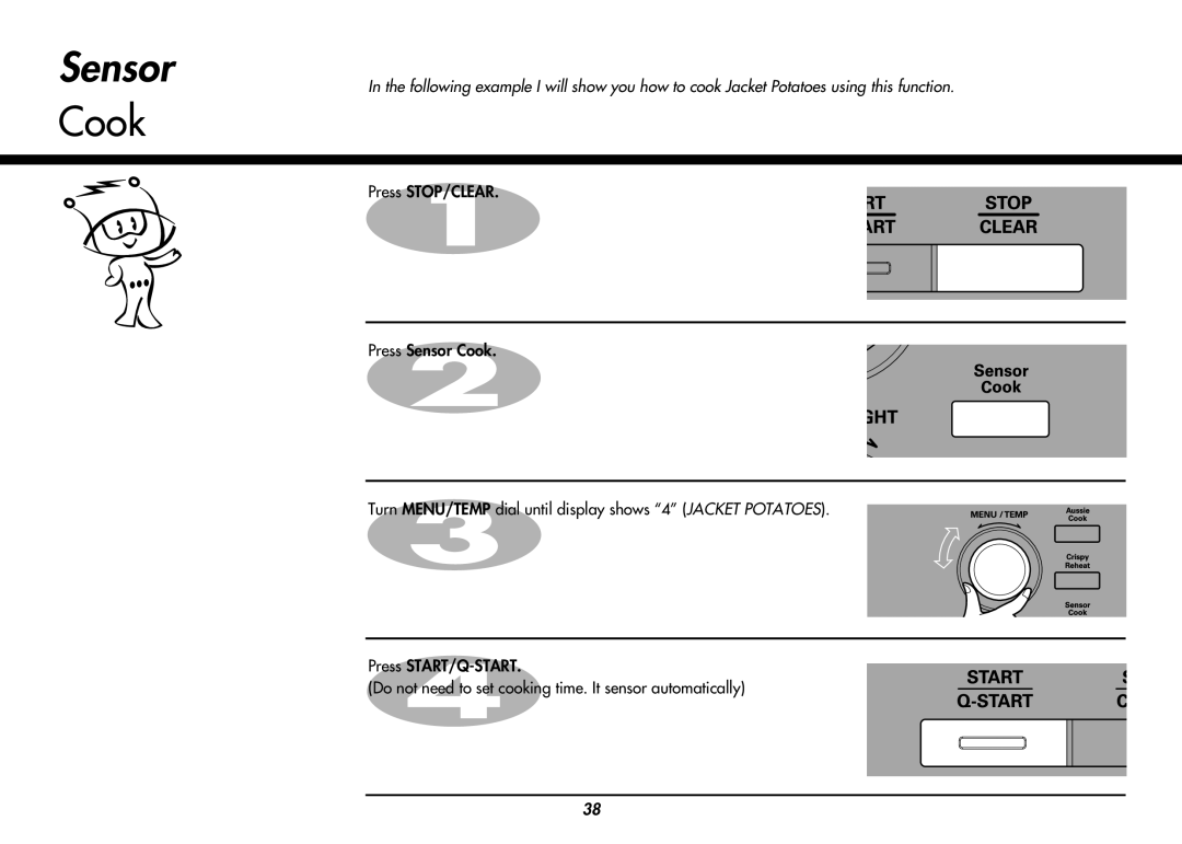 LG Electronics MC9280XC owner manual Sensor, Cook 