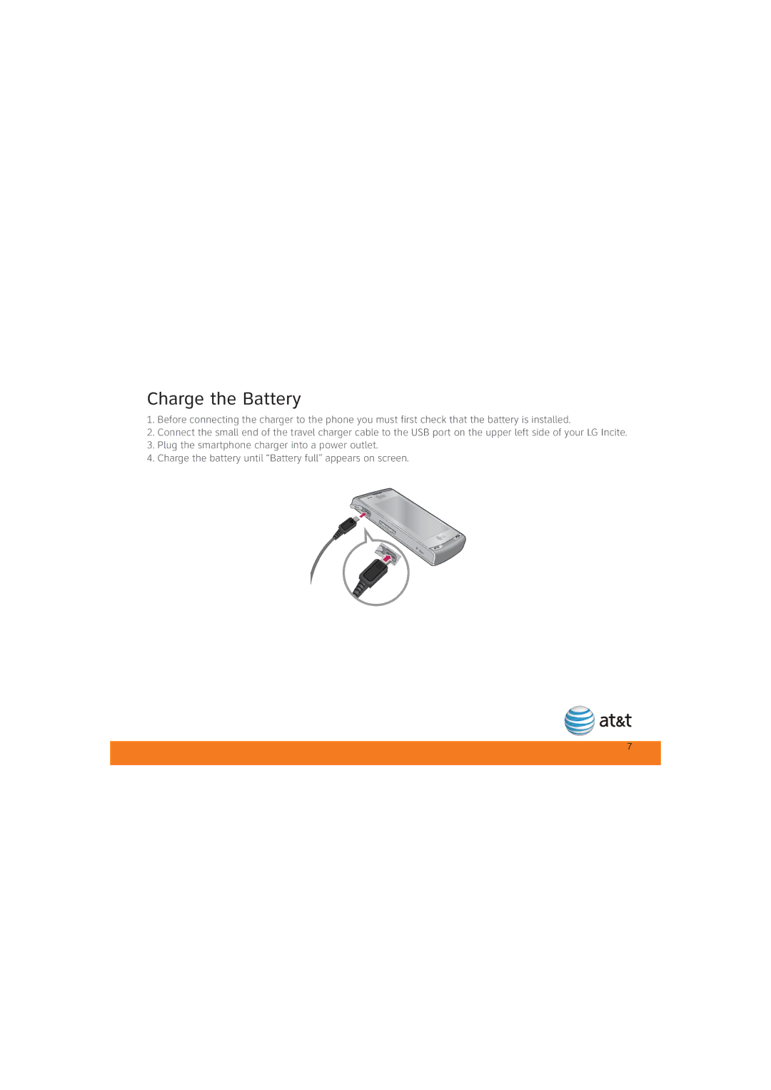 LG Electronics MCD0009405 specifications Charge the Battery 