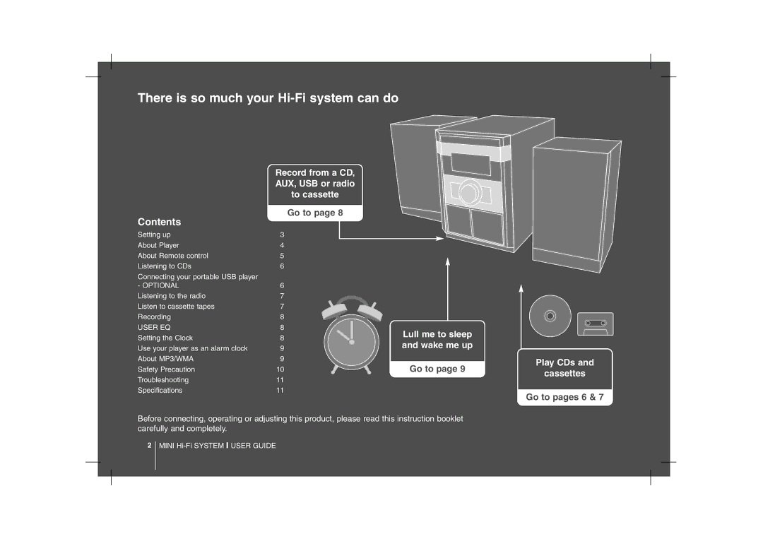 LG Electronics MCD212, MCD112B manual There is so much your Hi-Fi system can do 