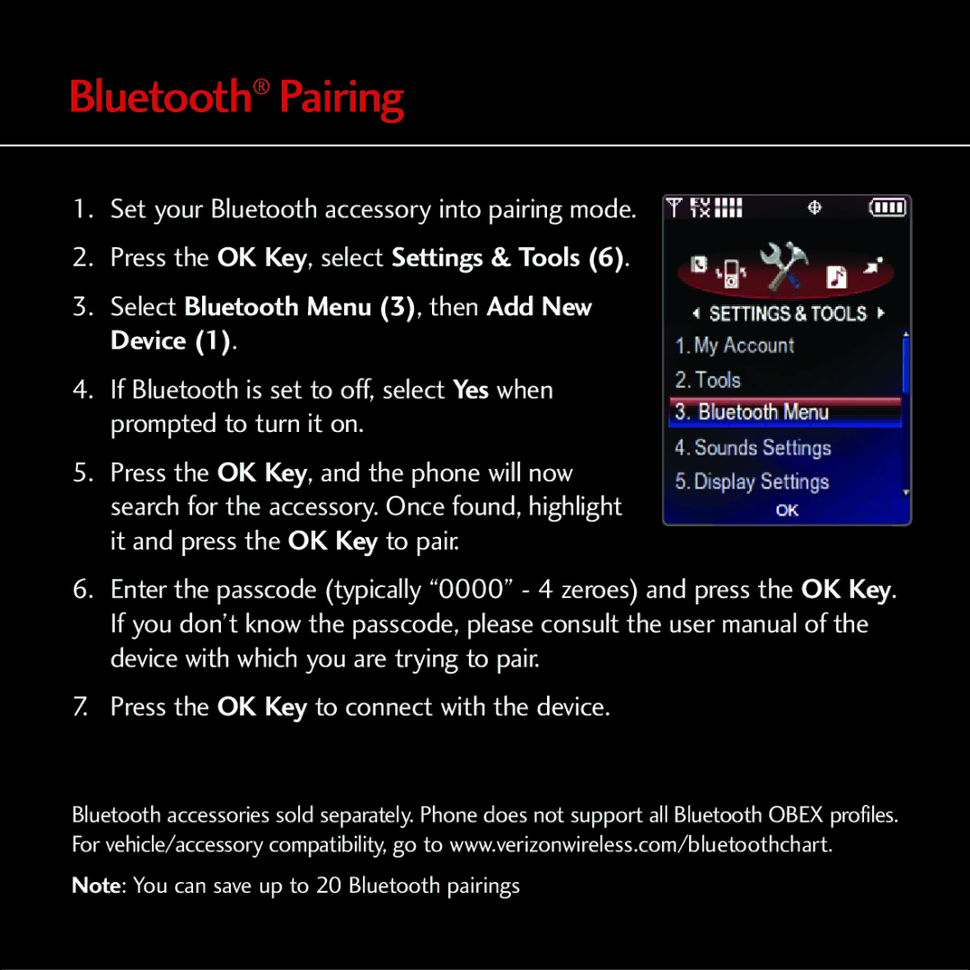 LG Electronics MCDD0012301 quick start Bluetooth Pairing 