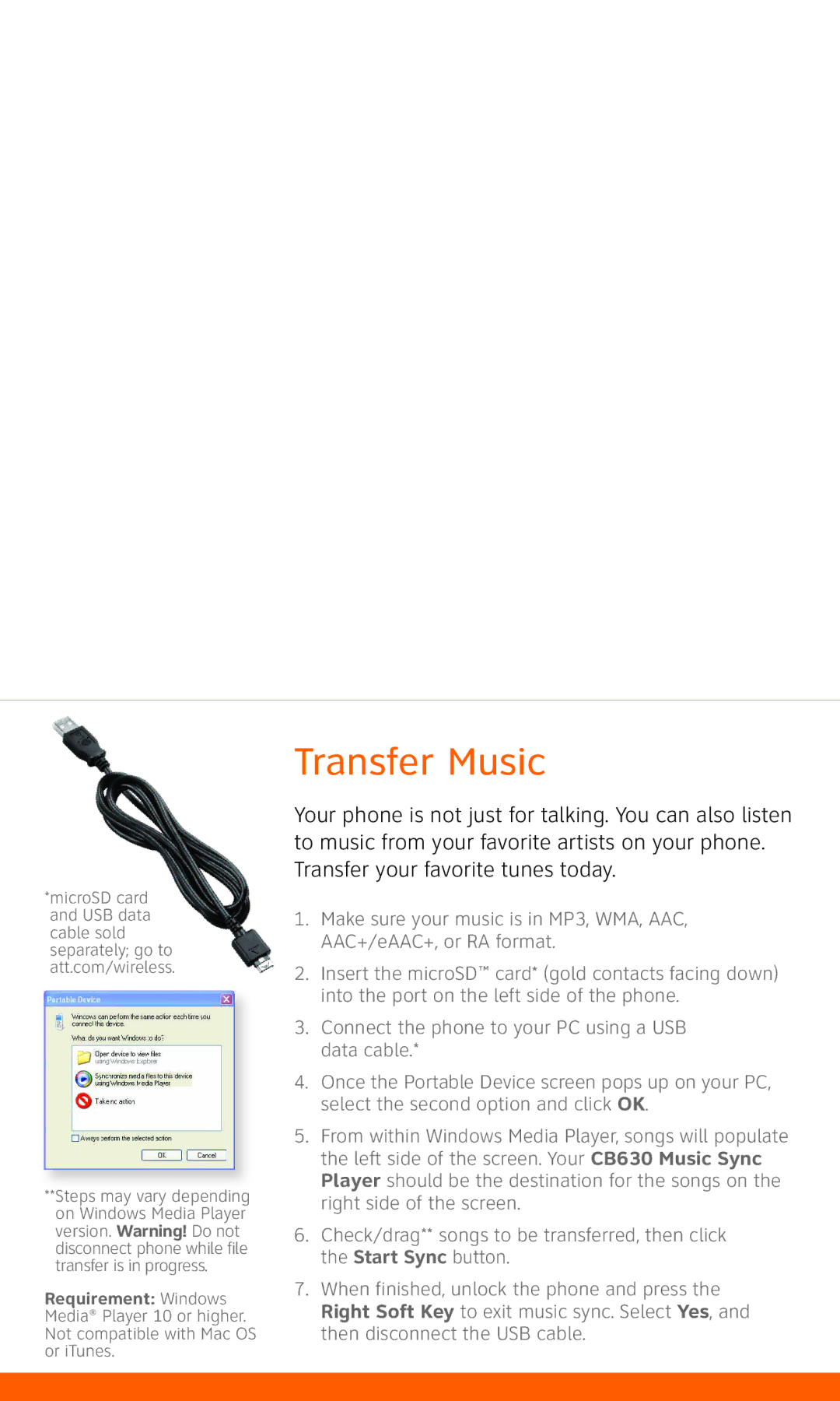 LG Electronics MCDZ0008901 quick start Transfer Music 