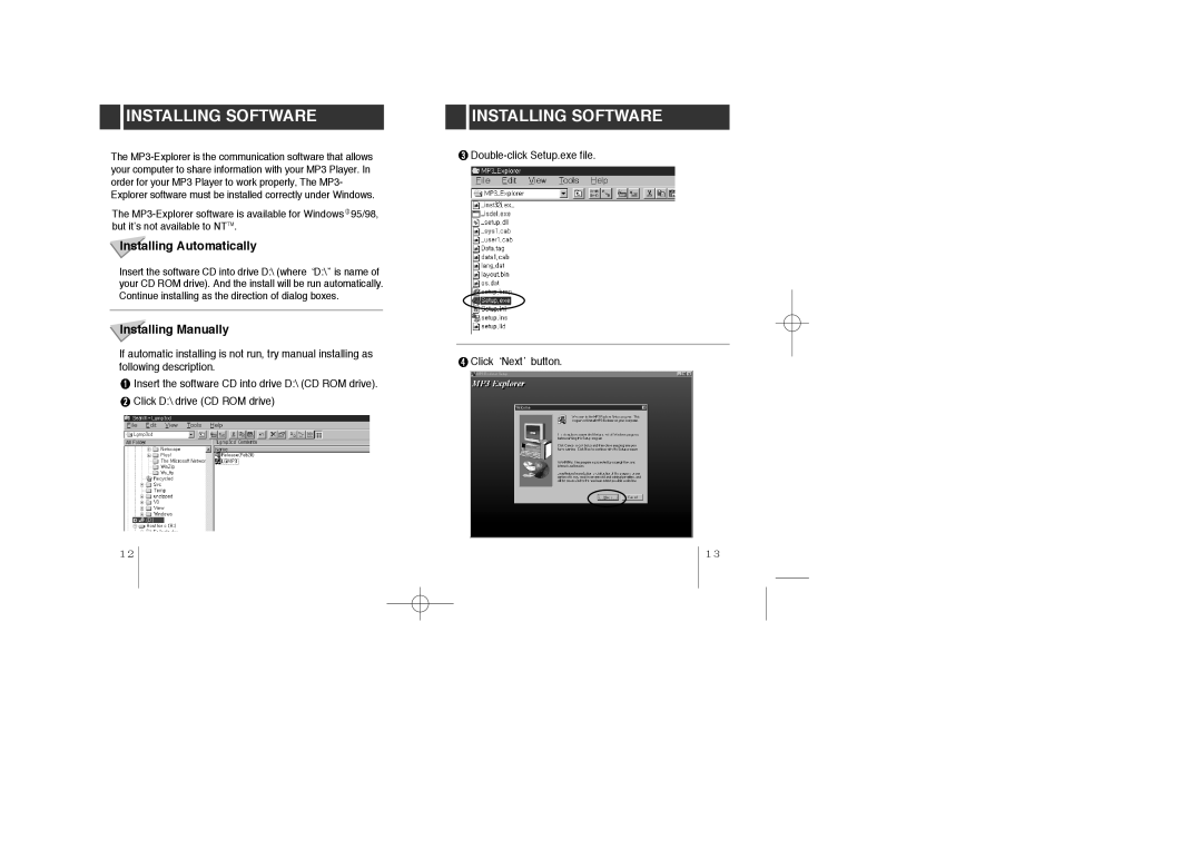 LG Electronics MF-PD330 specifications Installing Software, Installing Automatically, Installing Manually 