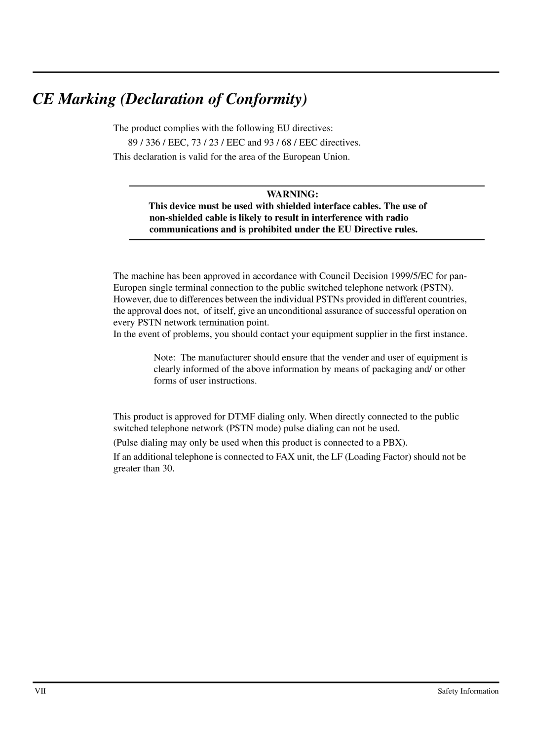 LG Electronics MF3800, MF2800 manual CE Marking Declaration of Conformity 