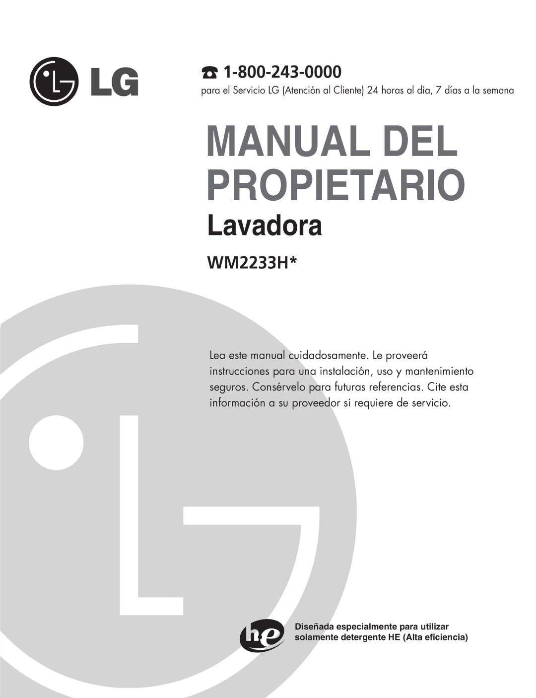 LG Electronics MFL31245109 manual Manual DEL Propietario 