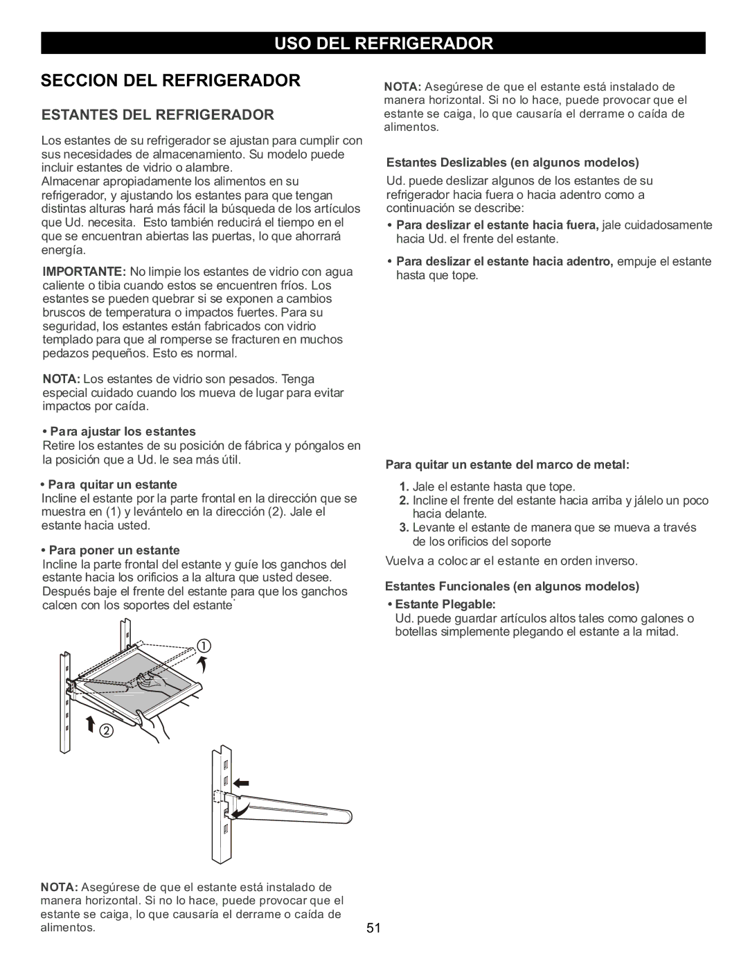 LG Electronics LFX23961SB, MFL47277003 owner manual Seccion DEL Refrigerador 