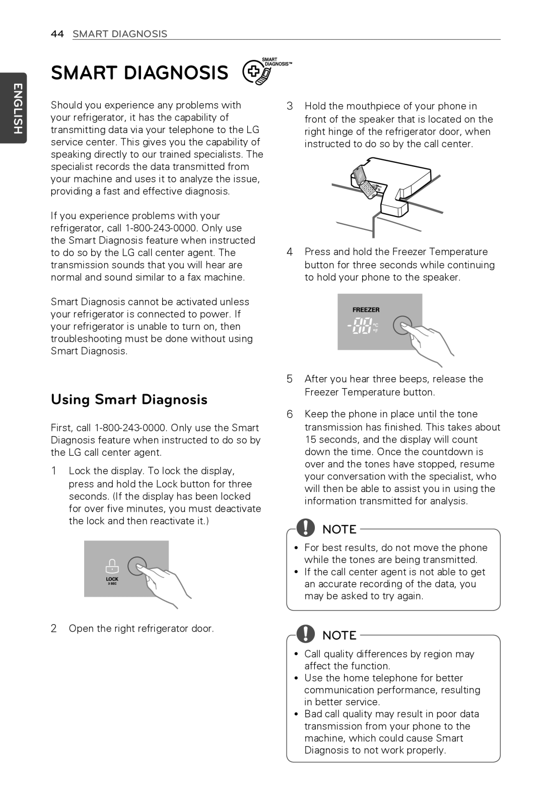 LG Electronics MFL62184416 owner manual Using Smart Diagnosis 