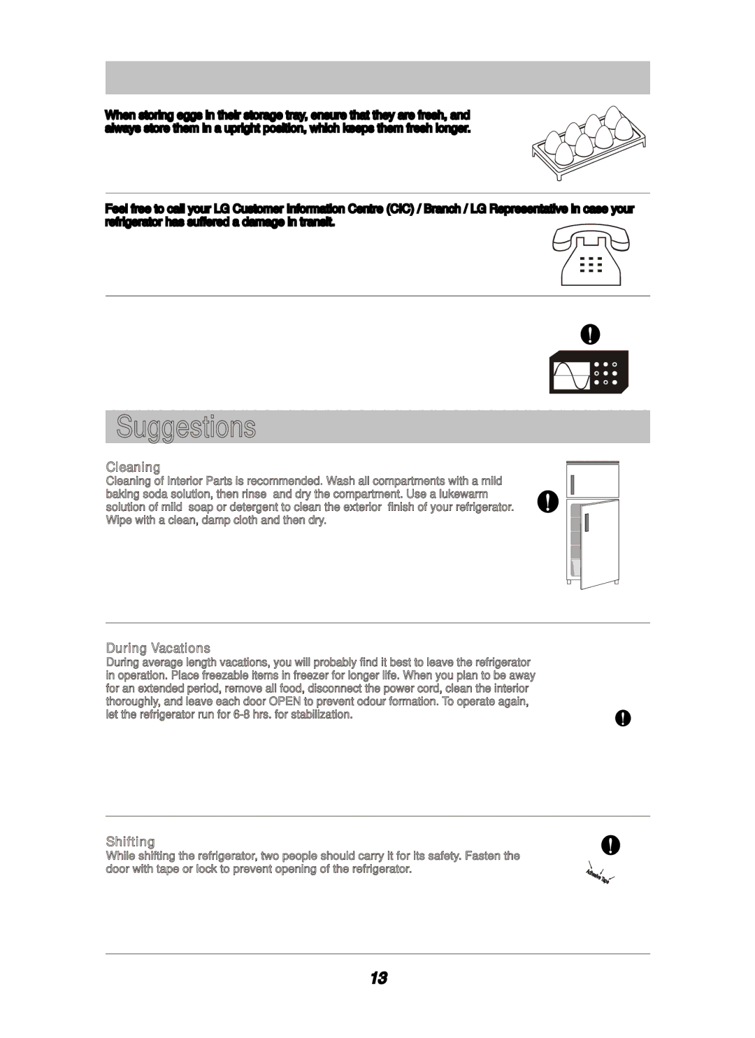 LG Electronics MFL62227201 manuel dutilisation Suggestions 