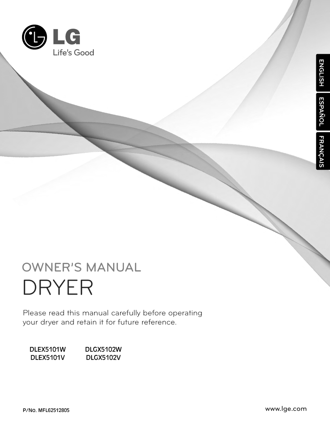 LG Electronics MFL62512805 owner manual Dryer 