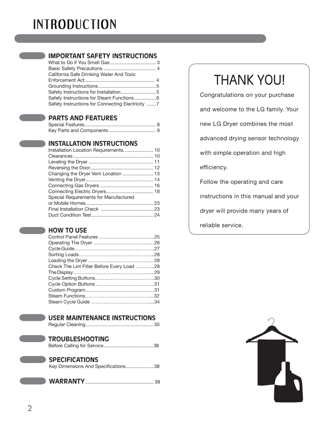 LG Electronics MFL62512805 owner manual Thank YOU 