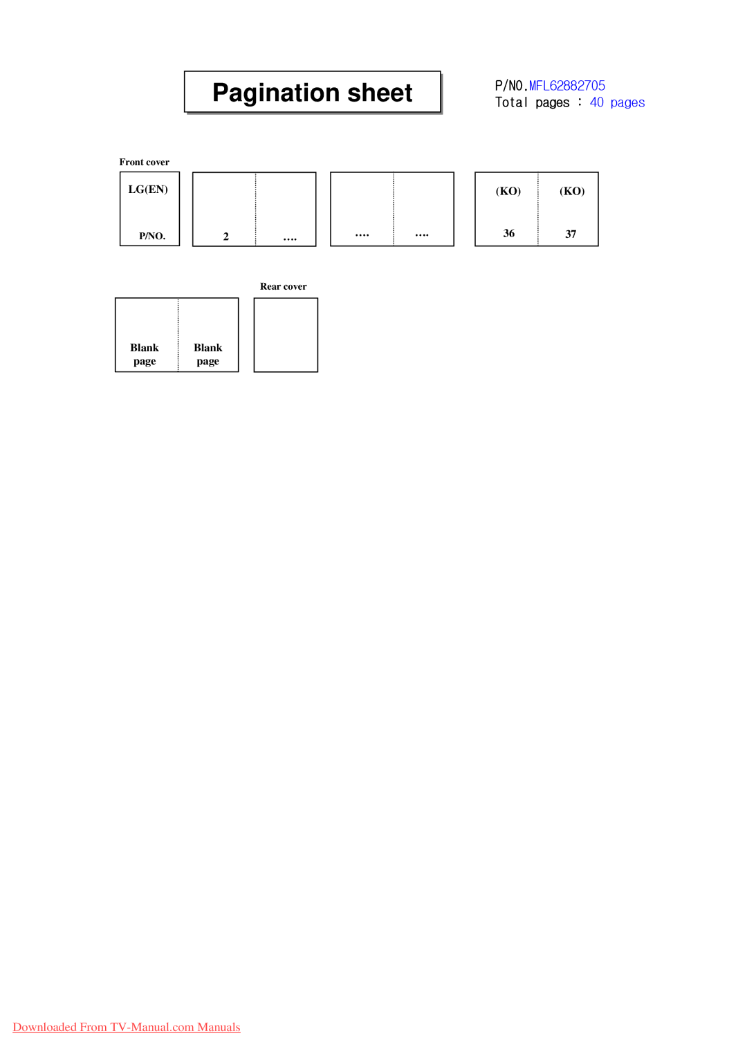 LG Electronics MFL62882705 manual Paginationi ti sheett 