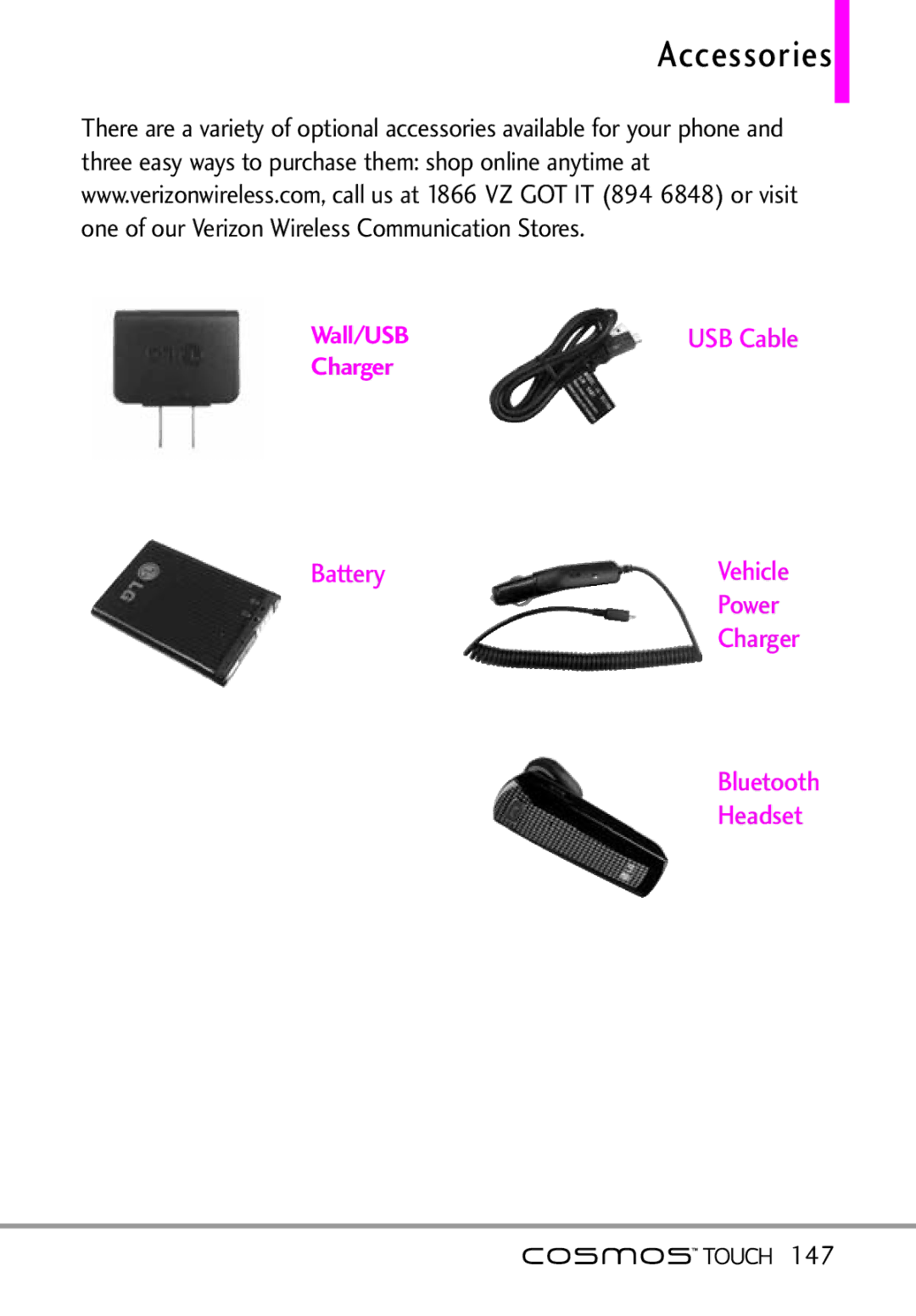 LG Electronics MFL67011101 manual Accessories, 147 