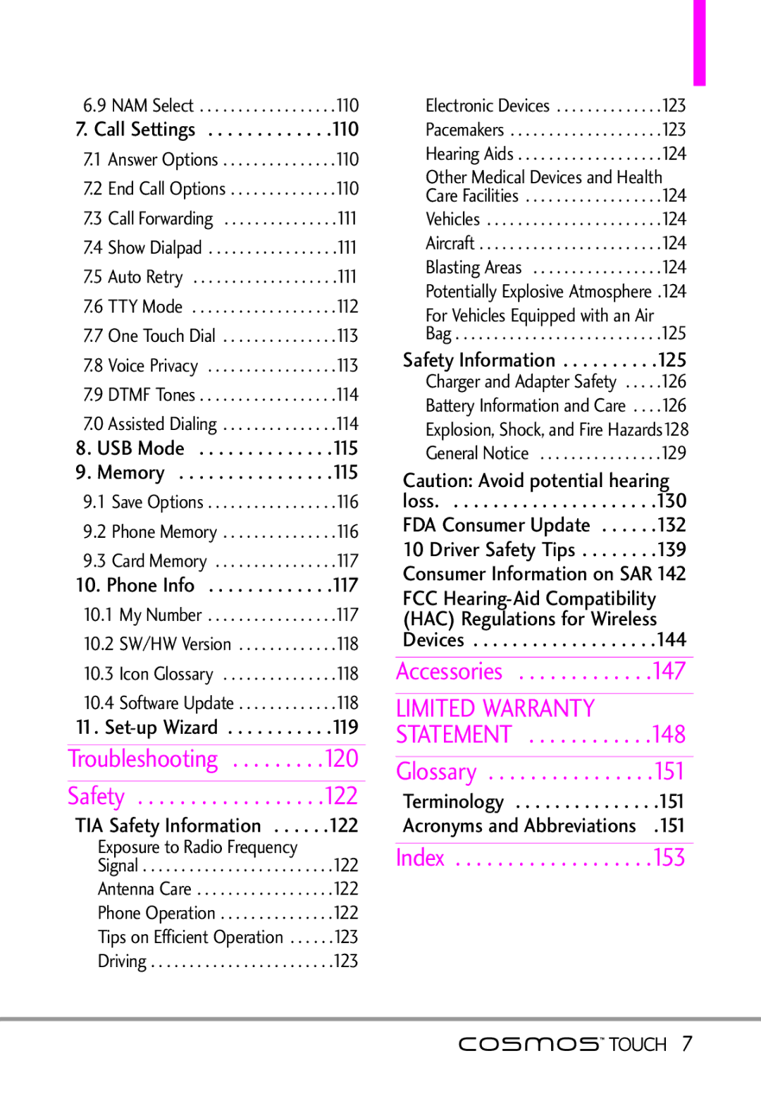 LG Electronics MFL67011101 manual TIA Safety Information 