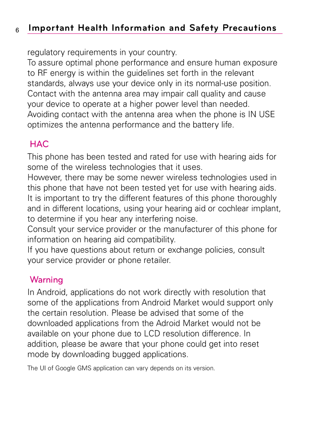 LG Electronics MFL67011201(1.0)G, Vortex manual Hac, Regulatory requirements in your country 