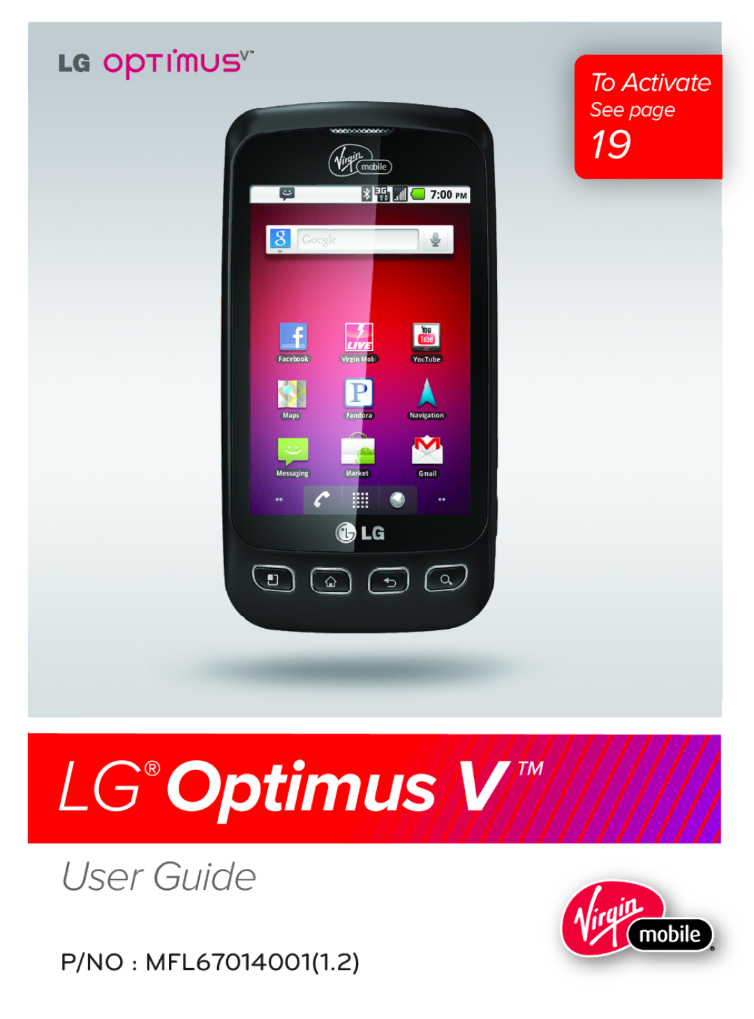 LG Electronics MFL67014001(1.2) manual LG Optimus 