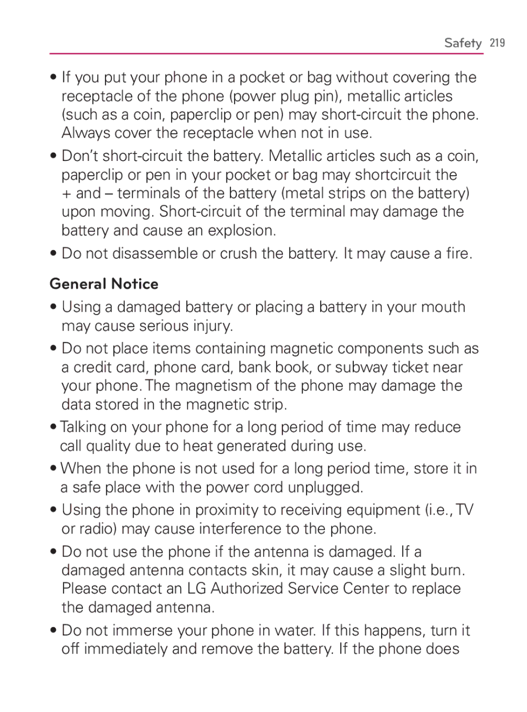 LG Electronics MFL67014001(1.2) manual General Notice 