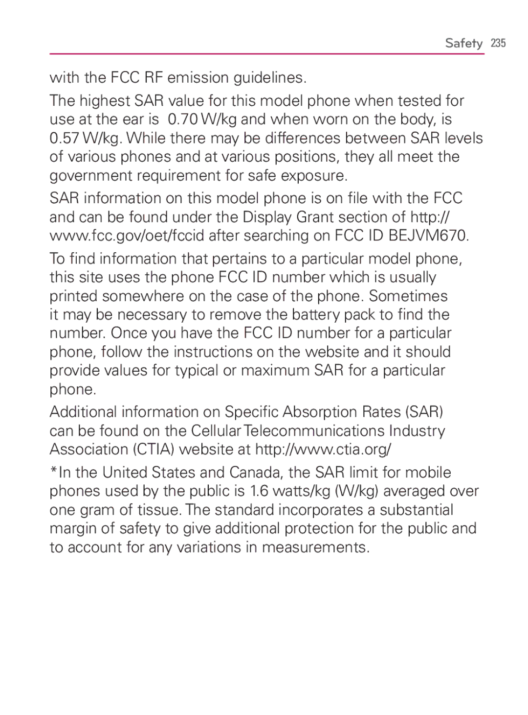 LG Electronics MFL67014001(1.2) manual With the FCC RF emission guidelines 