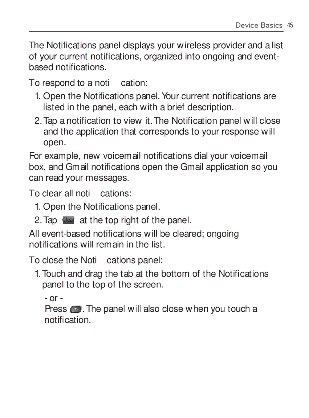 LG Electronics MFL67014001(1.2) manual Device Basics 