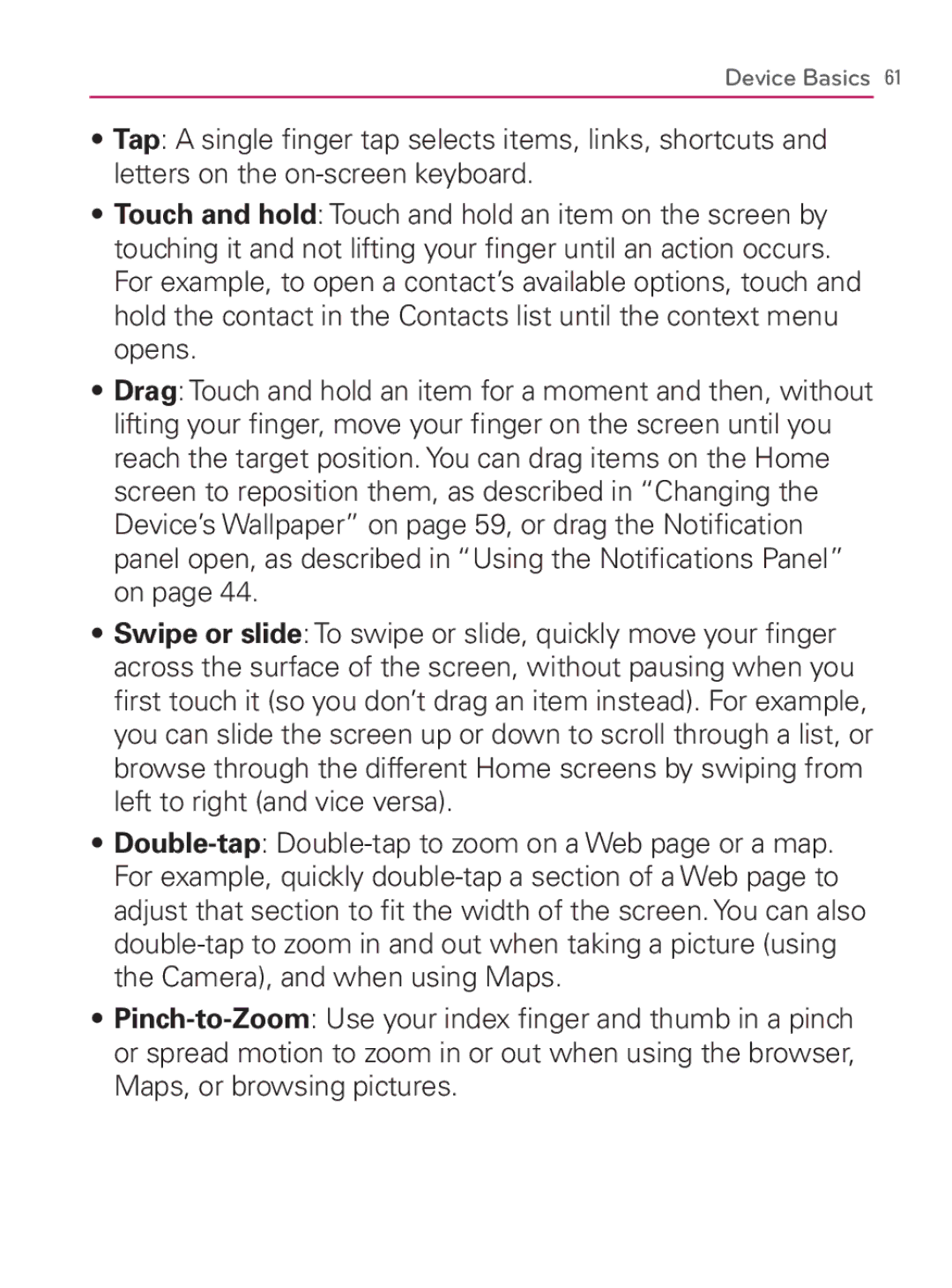 LG Electronics MFL67014001(1.2) manual Device Basics 