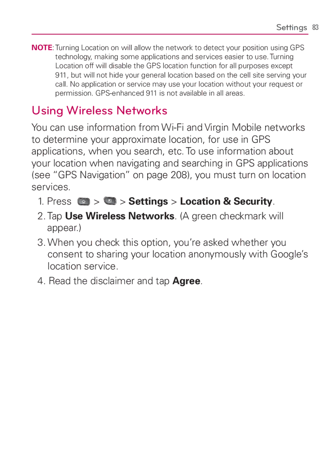 LG Electronics MFL67014001(1.2) manual Using Wireless Networks 