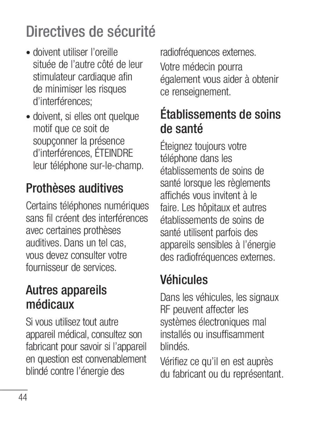 LG Electronics MFL67020402 Prothèses auditives, Établissements de soins de santé, Véhicules, Autres appareils médicaux 