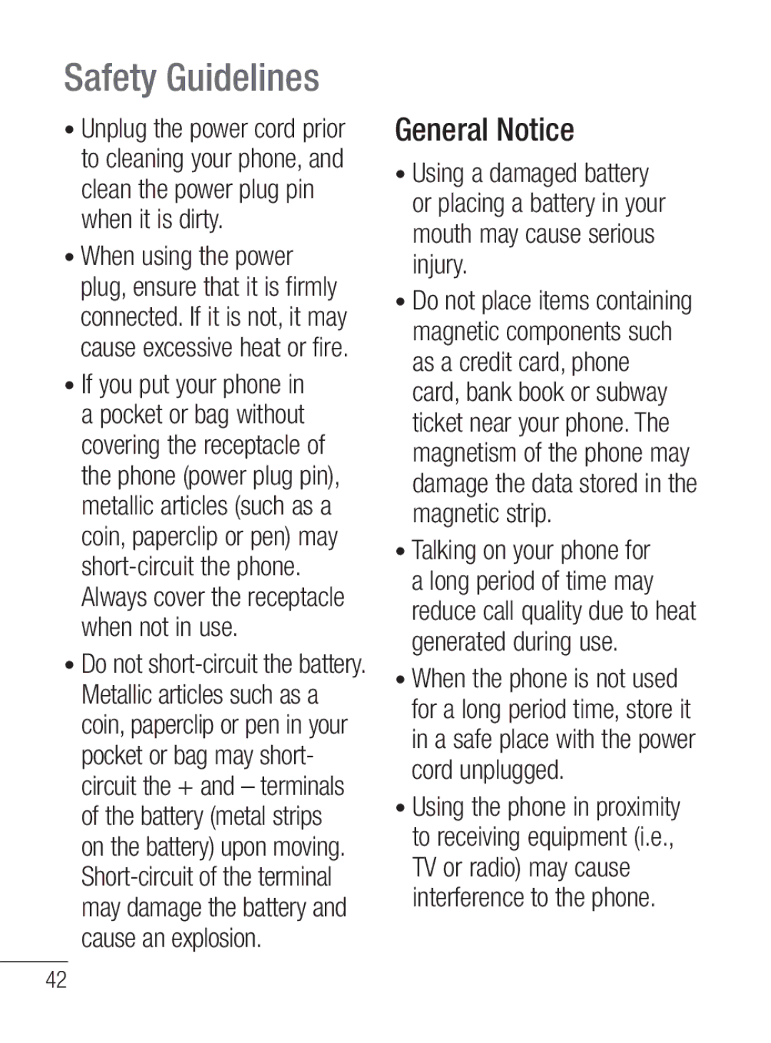 LG Electronics MFL67020402 manual General Notice 