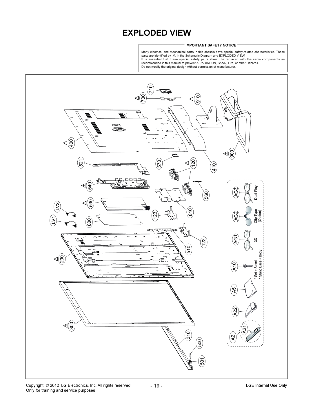 LG Electronics 47LM761S/761T-ZA, MFL67360901, 47LM765S/765T-ZD, 47LM760S/760T-ZB service manual Exploded View 