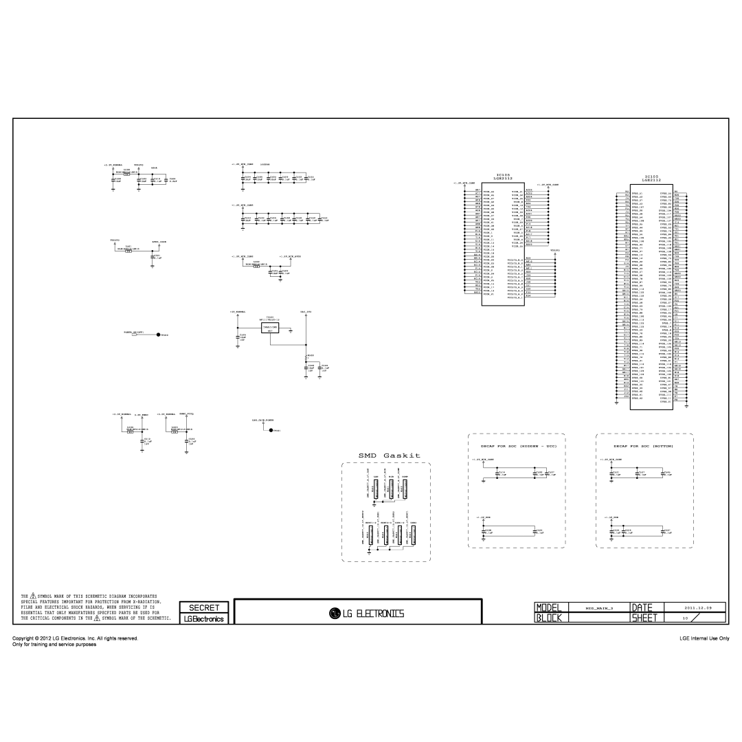 LG Electronics 47LM761S/761T SMD Gaskit, Copyright 2012 LG Electronics. Inc. All rights reserved, LGE Internal Use Only 