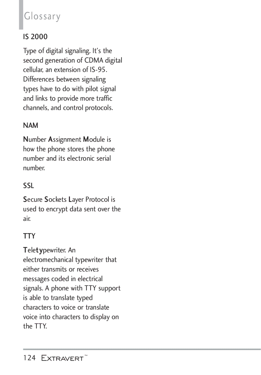 LG Electronics MFL67402301(1.0)H manual Glossary, 124 